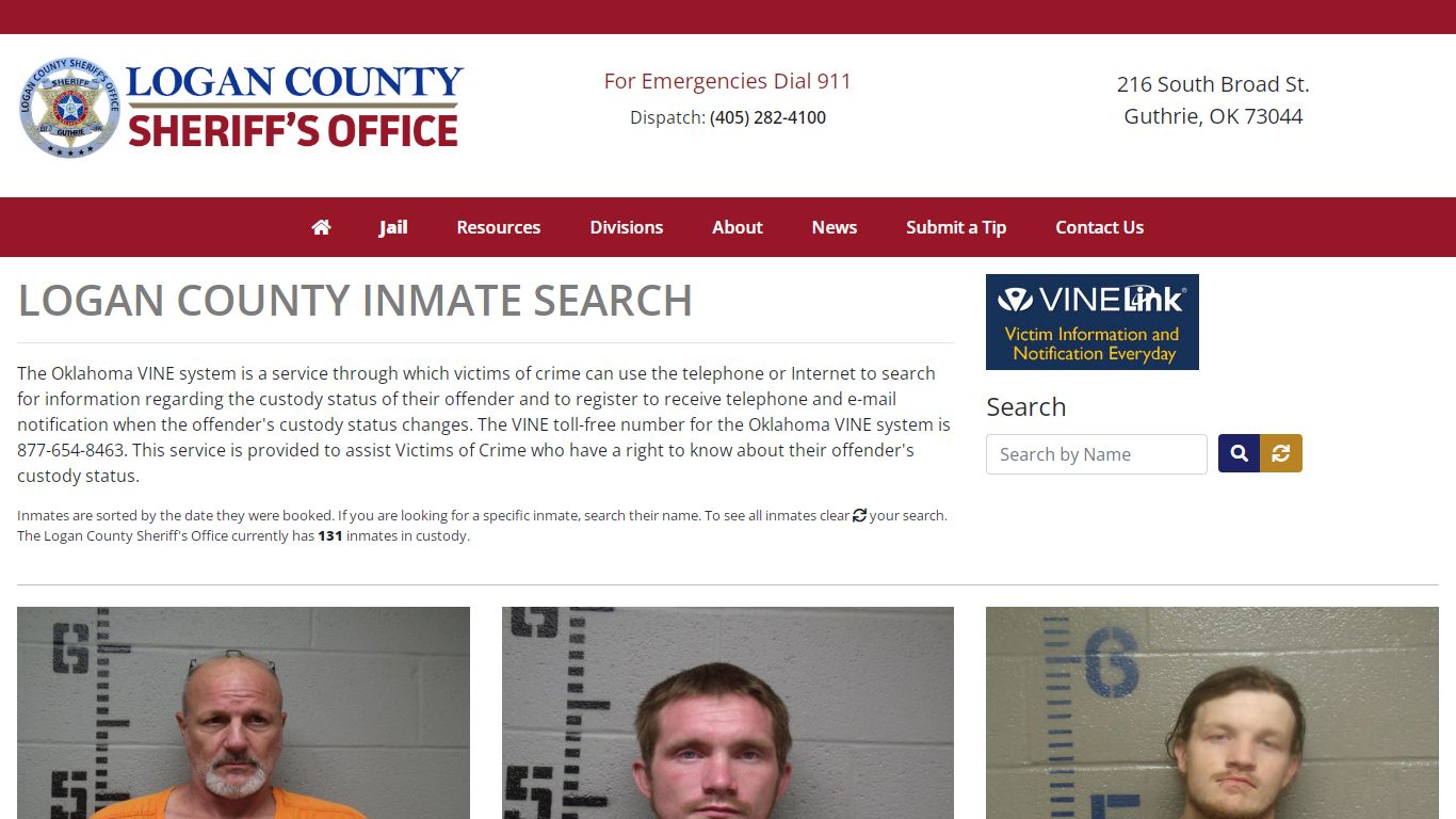 Inmate Search - Logan County Sheriff's Office